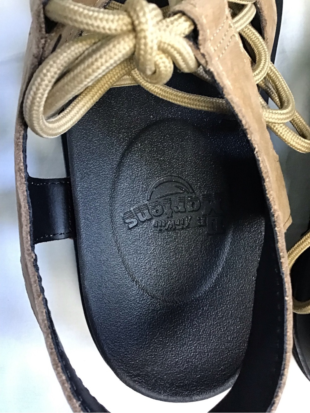 Dr. Martens Women’s Tan Lace-Up Platform Sandals - Picture 4 of 9